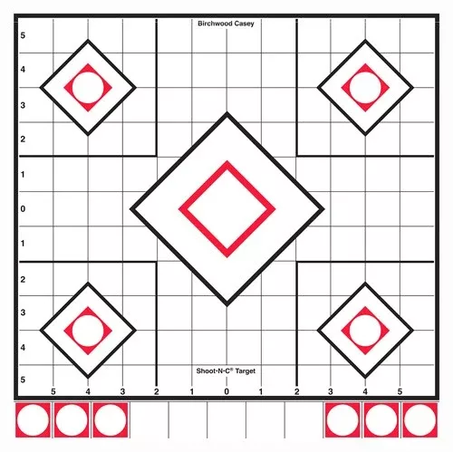B/c Target Shoot-n-c 12" - White/black Sight-in 5 Targets