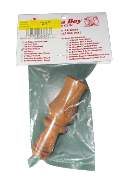 Bama Boy Game Calls #04 Wood Duck Call #BBGC04