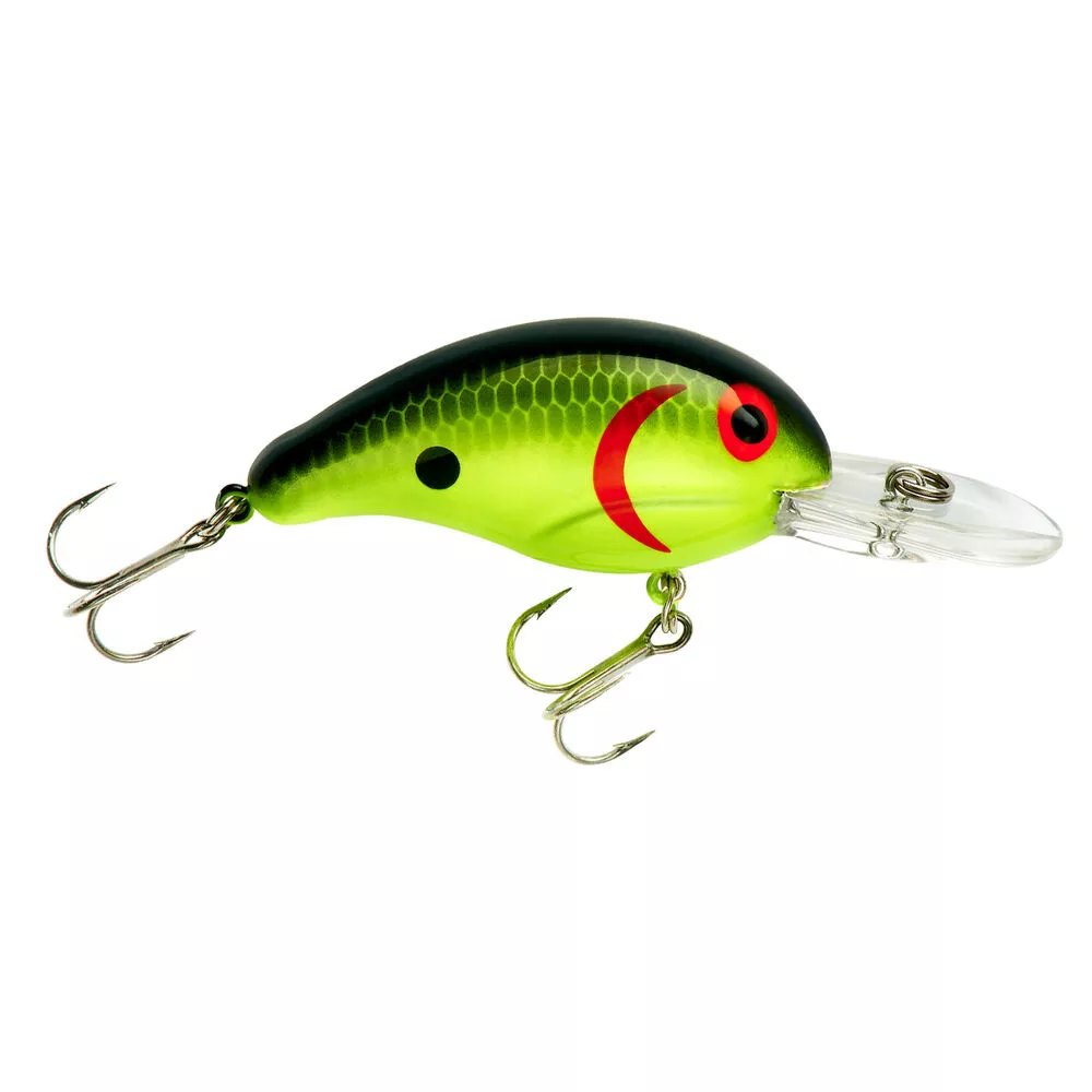 Bandit Crankbait 1/4 oz 2″ – Chartreuse/Black Back #BDT132