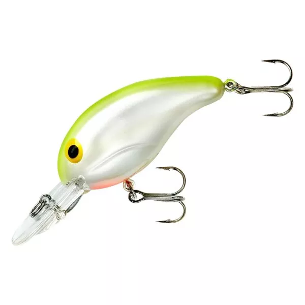 Bandit Deep Diver Crankbait – 1/4 Oz – Pearl – Chartreuse Back #BDT215