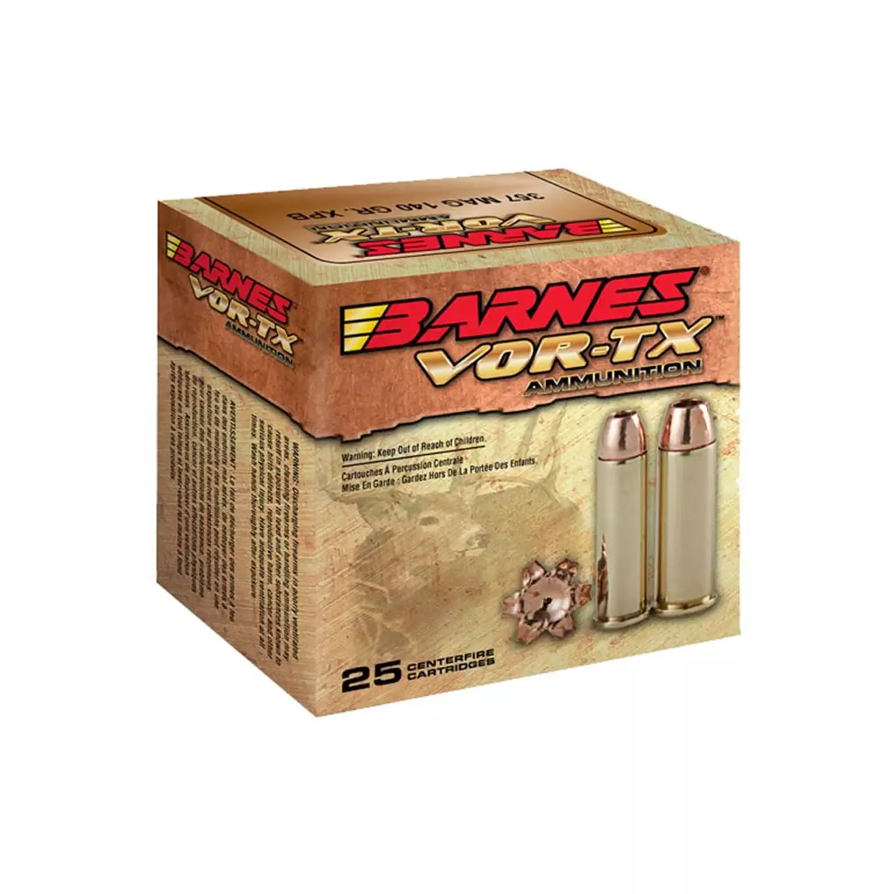 Barnes Bullets VOR-TX 454 Casull 250 Gr HP 20/Box