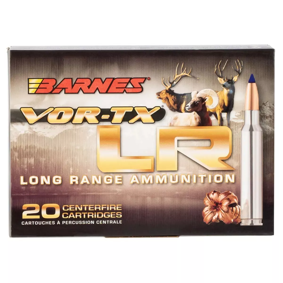 Barnes Bullets VOR-TX Long Range 300 RUM 190 gr, LRX Boat-Tail, 20/Box