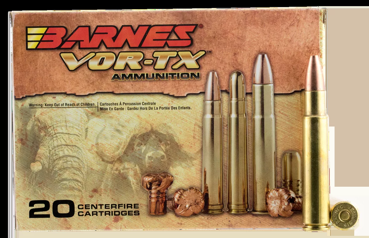 Barnes Bullets VOR-TX Safari 416 Rigby 400 gr TSX Flat Base Ammo – 20/Box