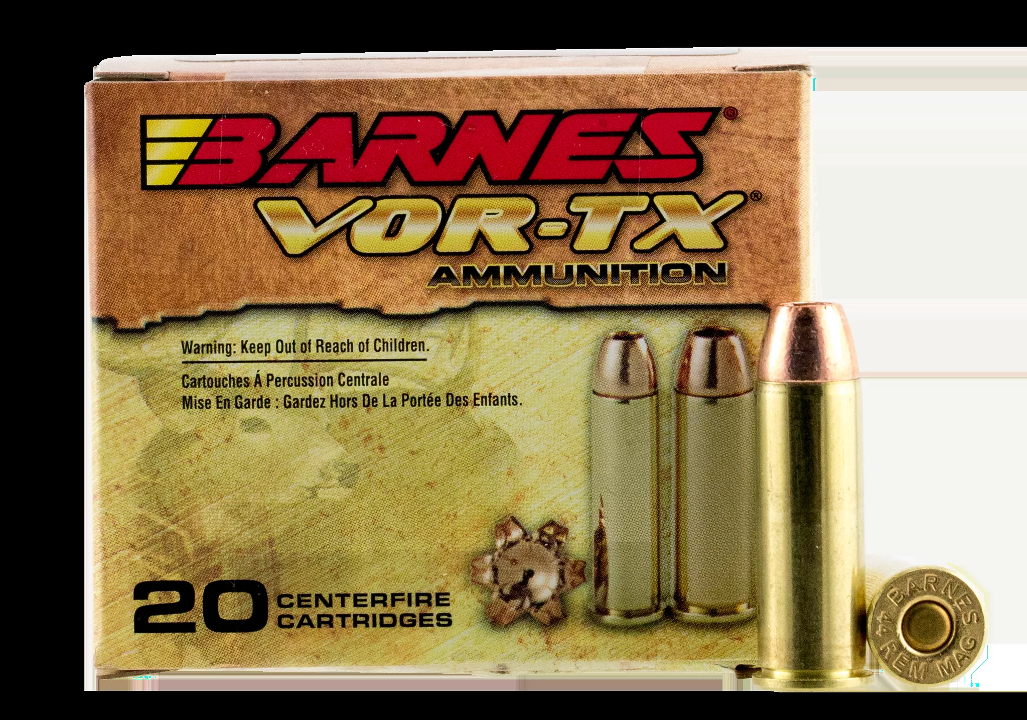 Barnes Bullets VOR-TX44 Rem Mag 225 Gr Barnes VOR-TX XPB 20/Box