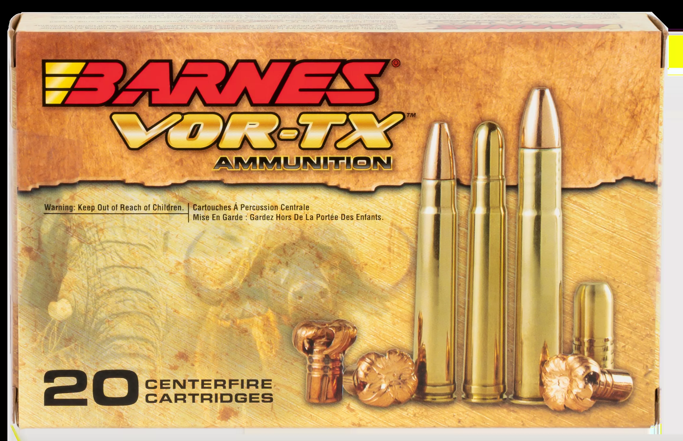 Barnes BulletsVOR-TX Safari375 H&H Mag 300gr TSX Flat Base 20rd