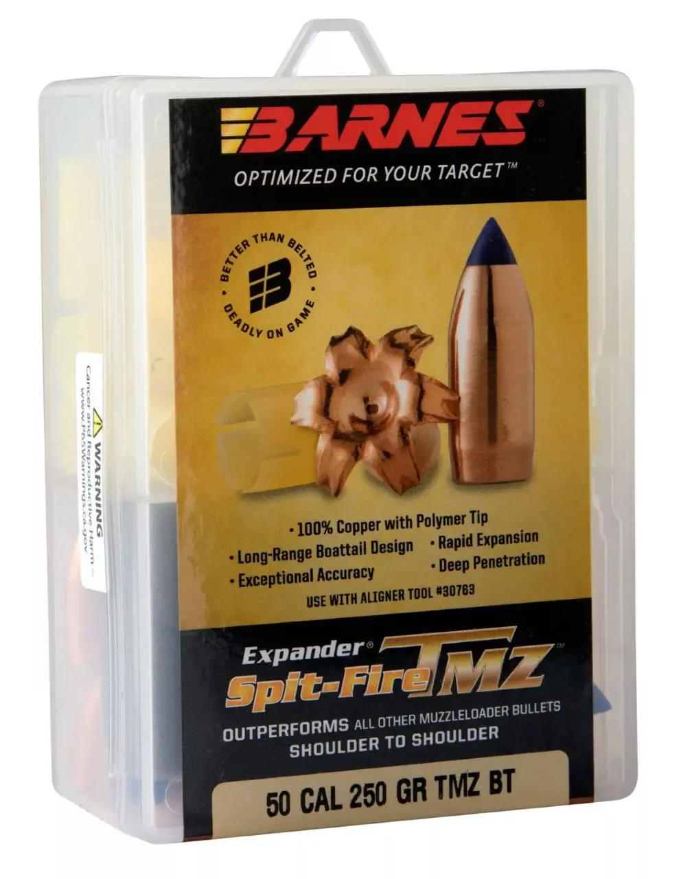Barnes Spit-Fire TMZ .50 Cal 250 gr Muzzleloader Bullets BT w/Sabots 15 Pack 30589
