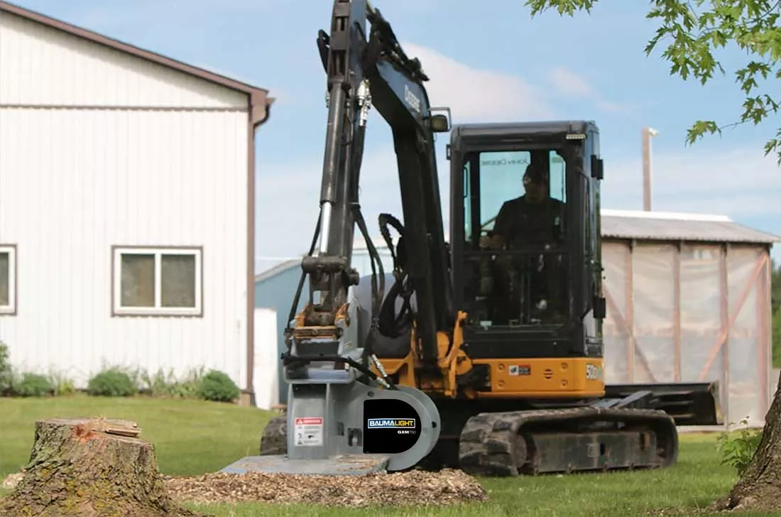 Baumalight Stump Grinder | Model GXM Series | Rotor Size 19″ & 24″ | Machine Size 1.5-18 Tons | For Excavators