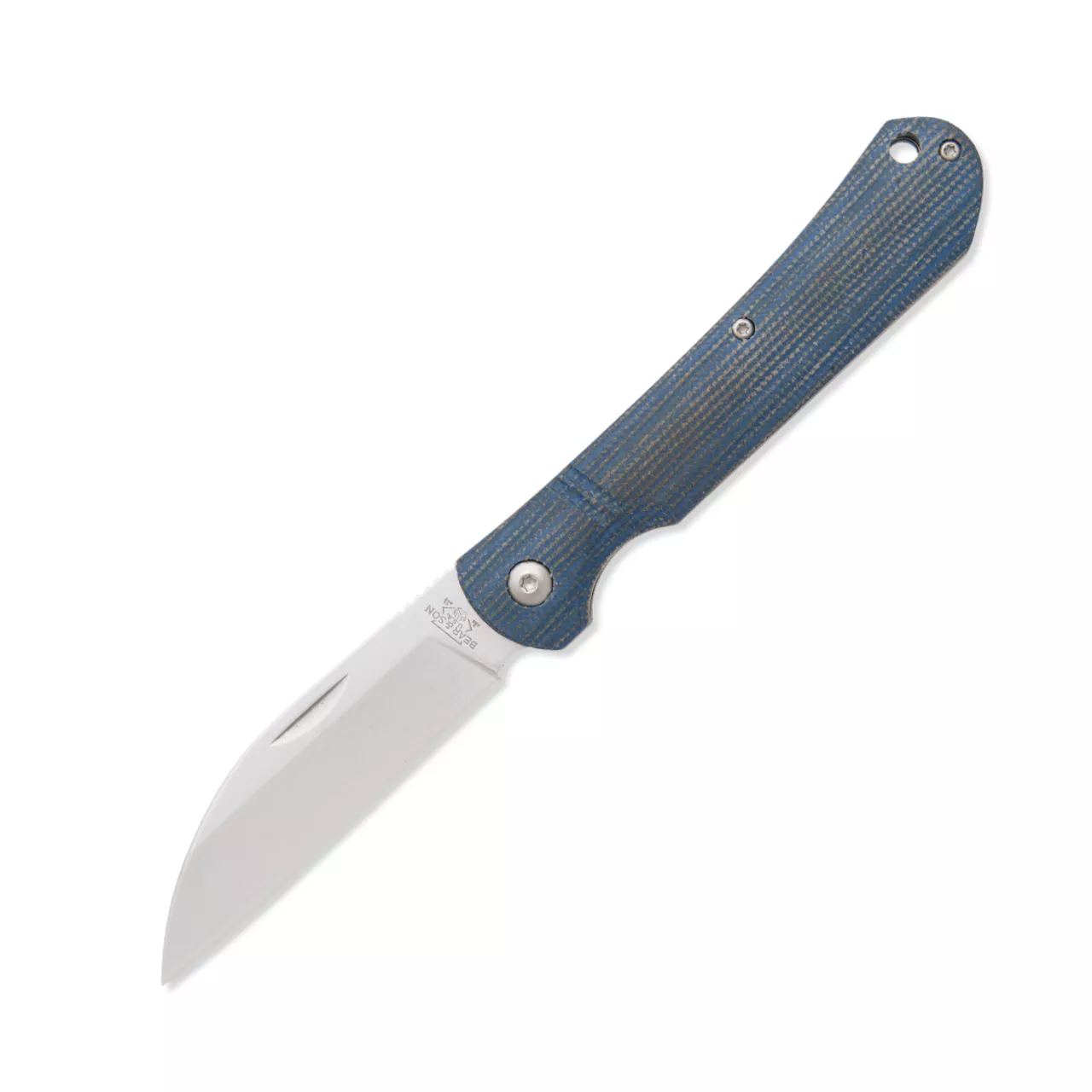 Bear & Son 4.5″ Blue Jean Micarta Wharncliffe #484MB