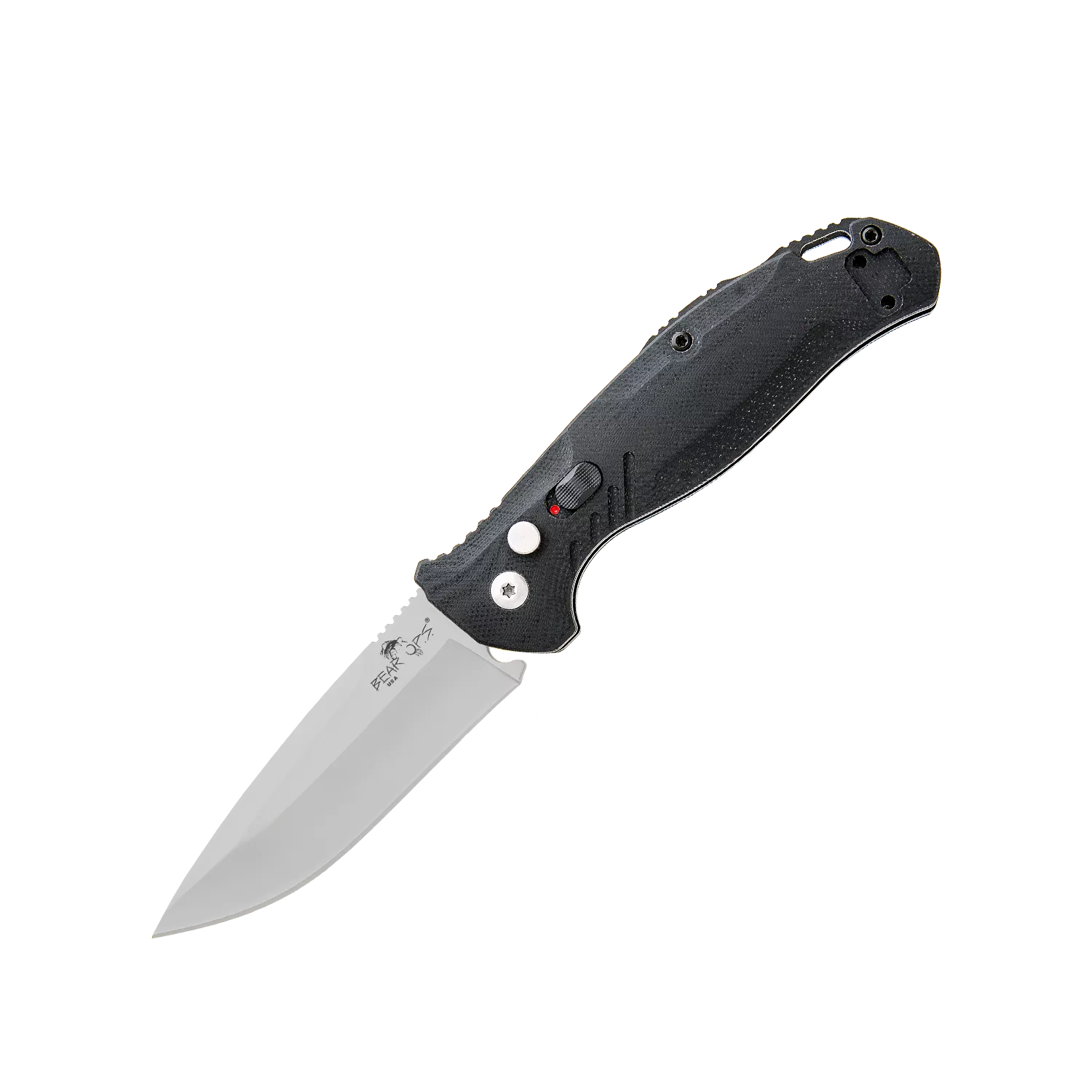 Bear & Son Bear OPS Bold Action XI Automatic Knife Black G-10 #BAC-1100-B4-P