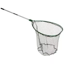 Beckman Coated Landing Net - Green/Silver - Hoop Width: 32" - Hoop Length: 44"- Bag Depth: 40" - Coated Nylon - H63 Handle - 6' to 9'