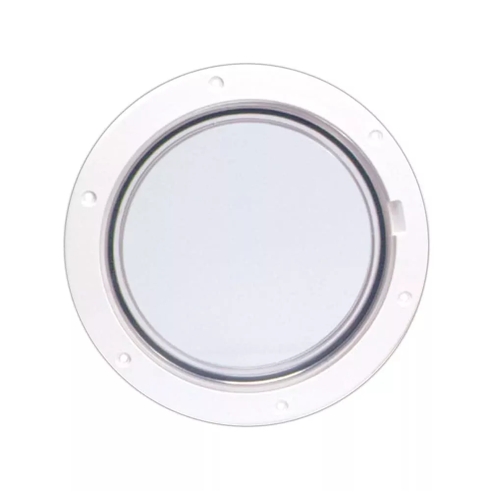 Beckson 6" Clear Center Pry-Out Deck Plate - White - DP61-W-C