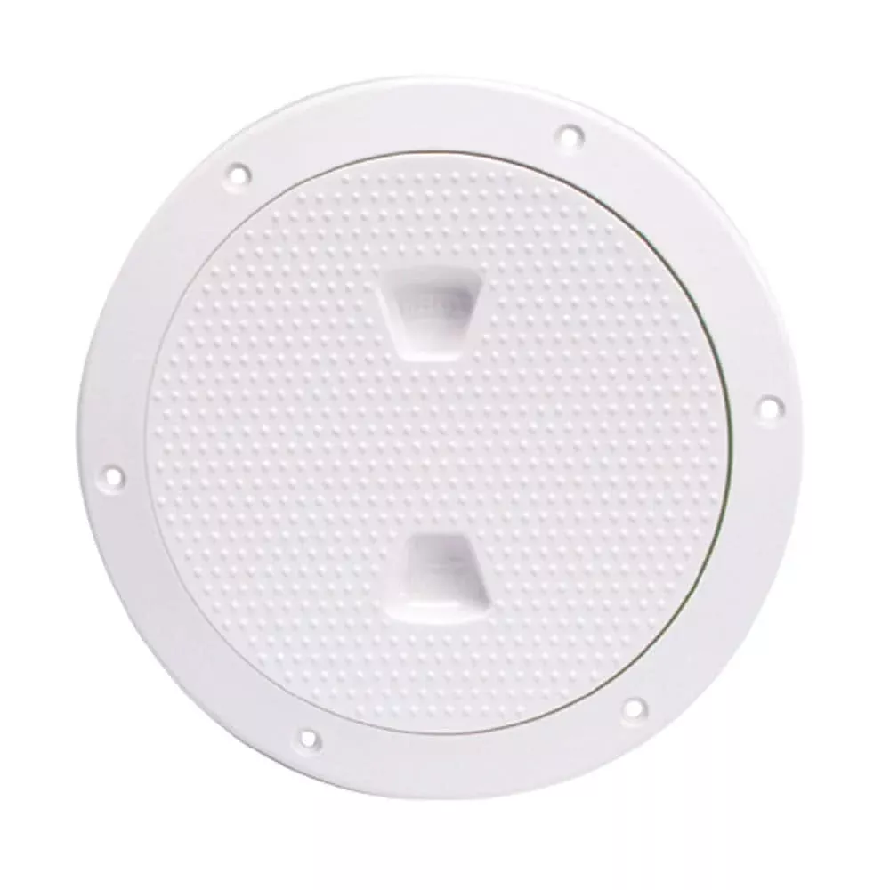 Beckson 6″ Non-Skid Screw-Out Deck Plate – White – DP62-W