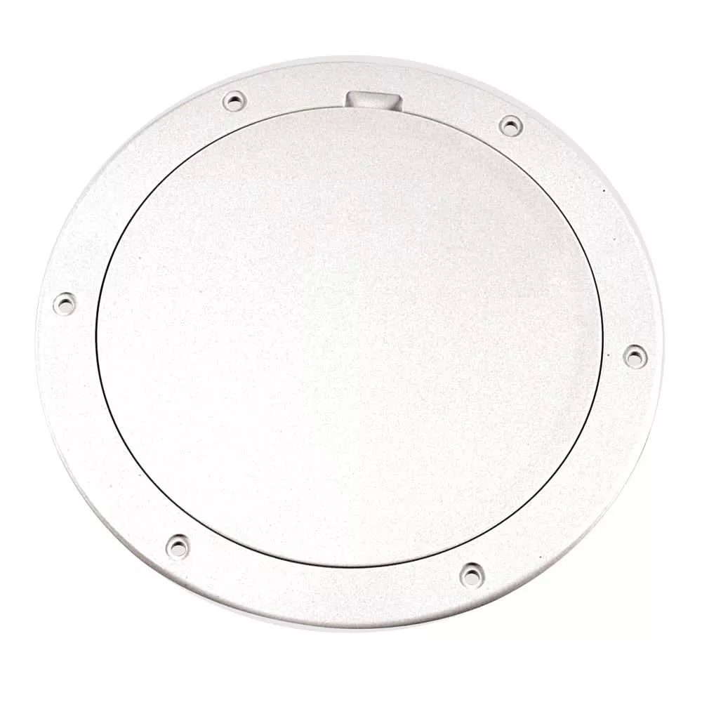 Beckson 6" Smooth Center Pry-Out Deck Plate - White - DP61-W