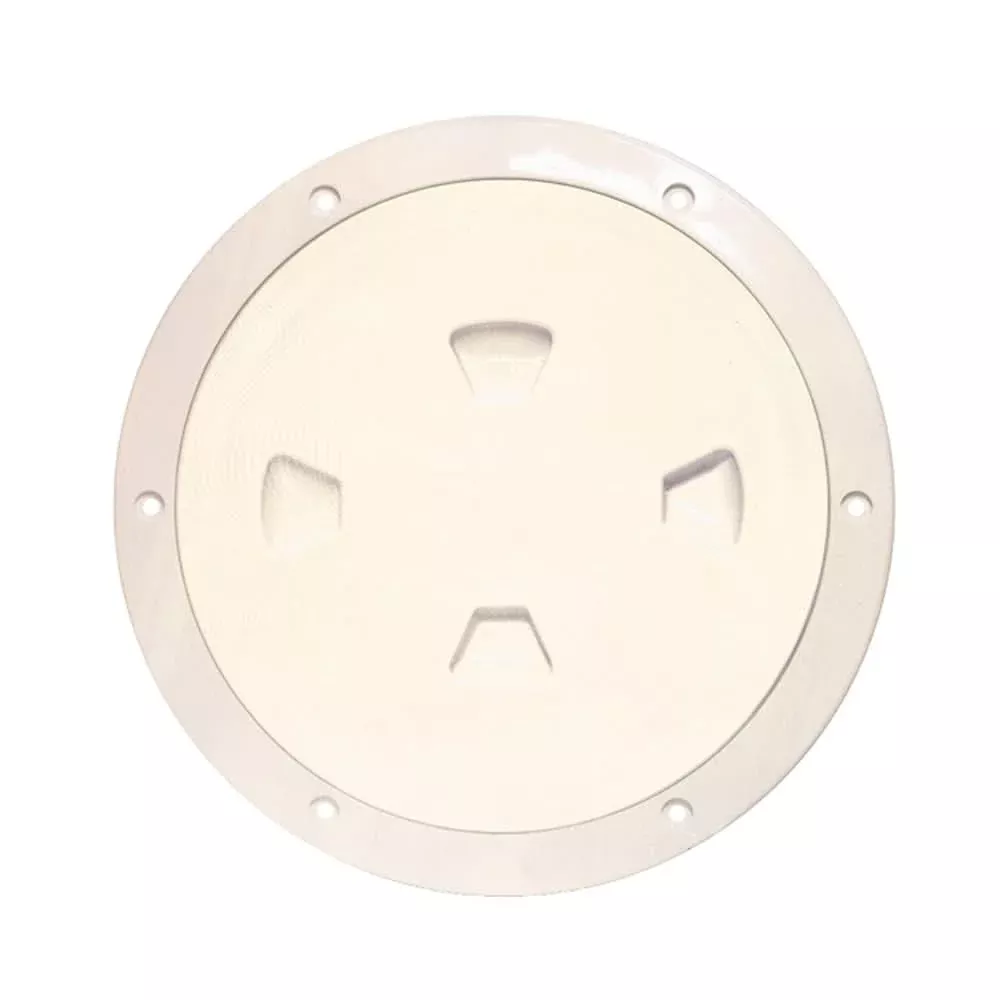 Beckson 8" Smooth Center Screw-Out Deck Plate - Beige - DP80-N