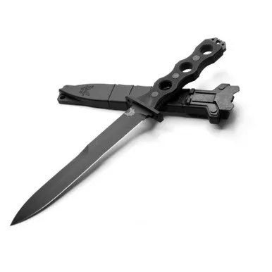 Benchmade 185BK SOCP Double-Edge Dagger, Plain Edge w/ Black Sheath