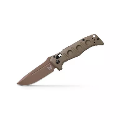 Benchmade 2730FE-2 Mini Adamas Auto Folding Knife 3.25" Cerakote Drop Point Blade, OD Green G10 Handle