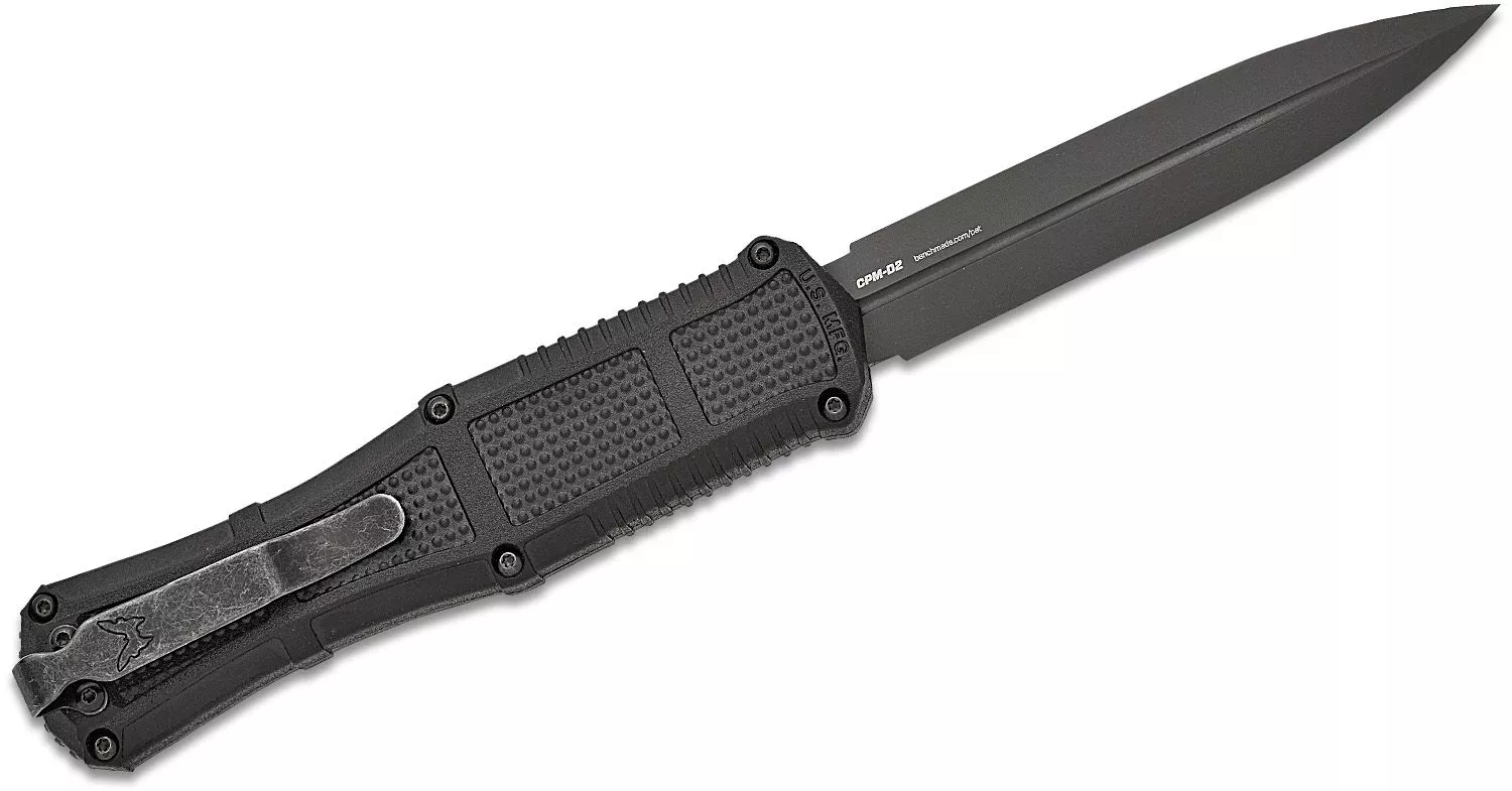 Benchmade Claymore Out-the-Front Auto Black Grivory Dagger Knife #3370GY
