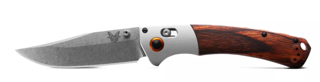 Benchmade Crooked River Gray Aluminum & Wood Clip-Point #15080-2
