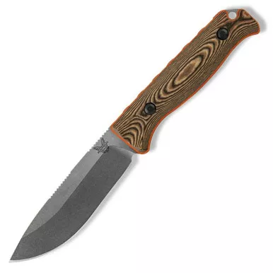 Benchmade Saddle Mountain Skinner Richlite W/ Orange G-10 Handle