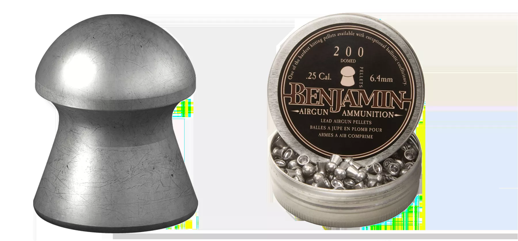 Benjamin Discovery Domed Pellets 25 Lead Classic 200 Per Tin