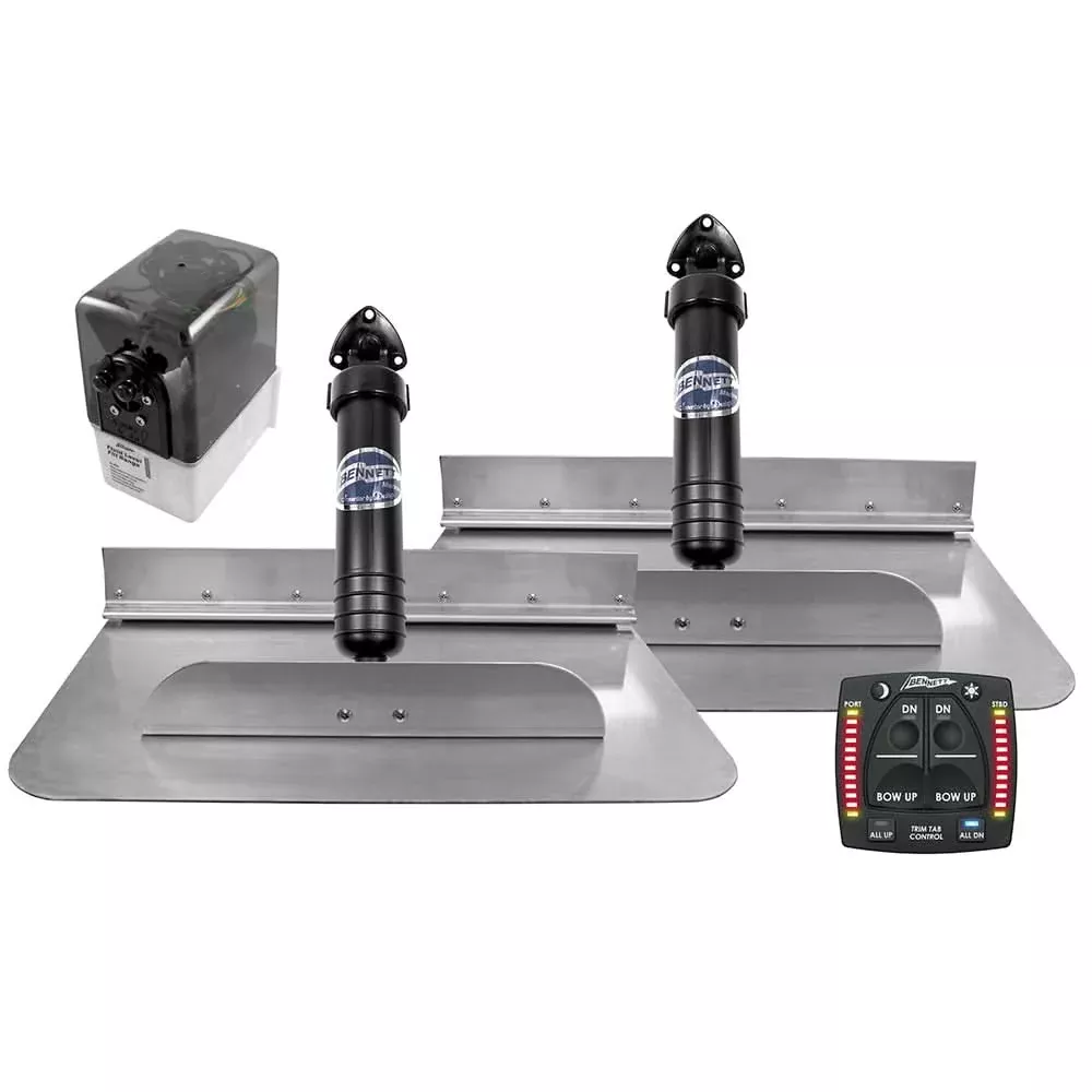 Bennett Marine 18x12 Hydraulic Trim Tab System w/One Box Indication - 1812OBI