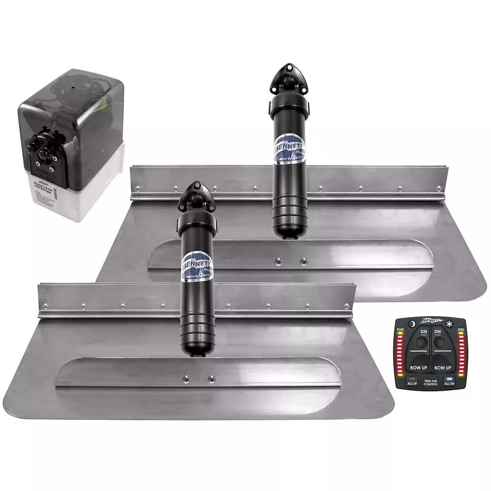 Bennett Marine 24x12 Hydraulic Trim Tab System w/One Box Indication - 2412OBI