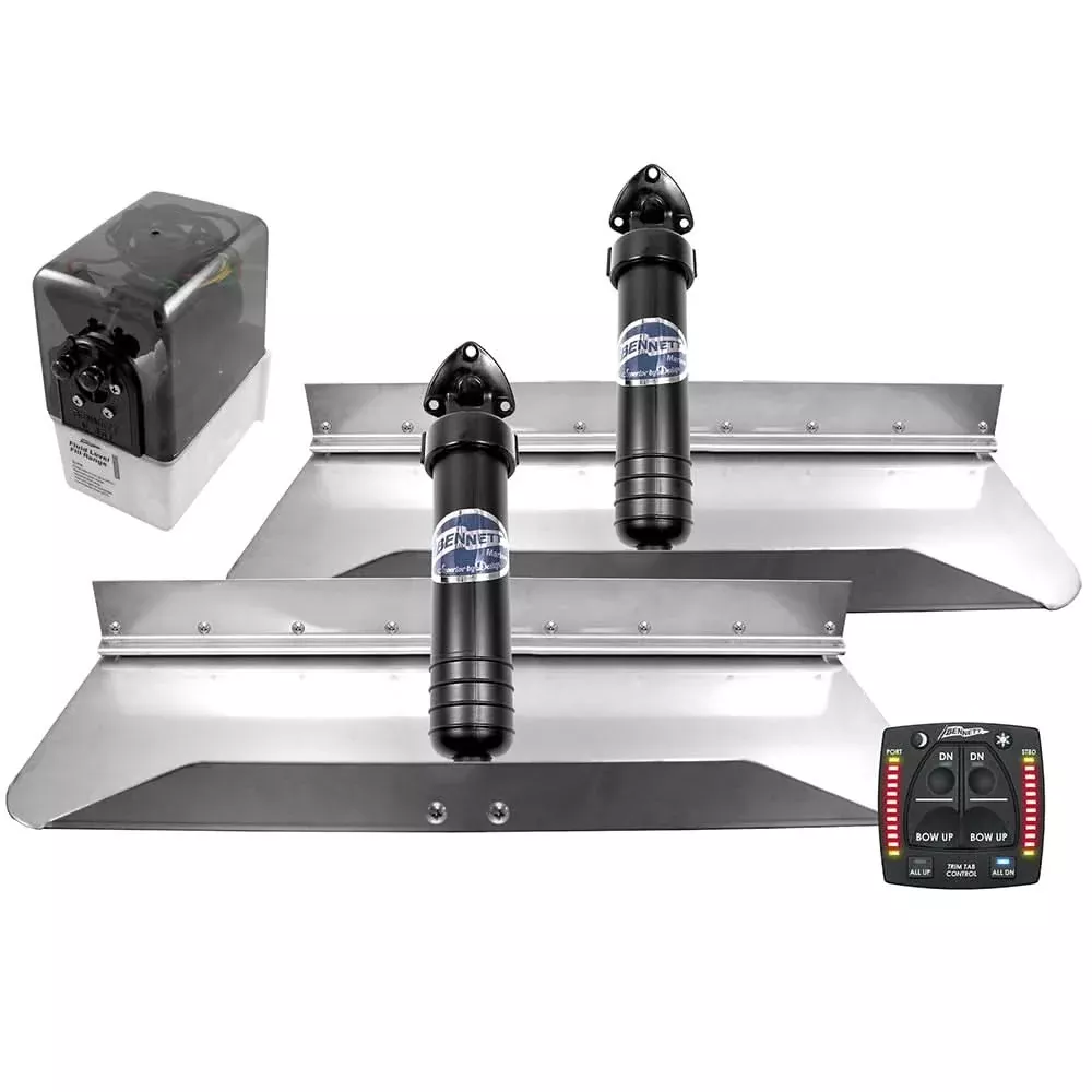 Bennett Marine 24x9 Hydraulic Trim Tab System w/One Box Indication - 249OBI