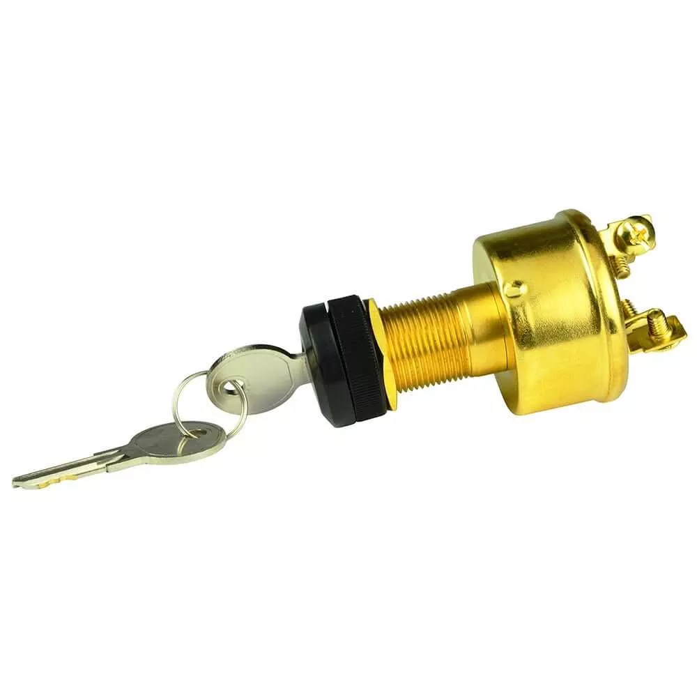 BEP 4-Position Brass Ignition Switch - Accessory/OFF/Ignition & Accessory/Start - 1001609