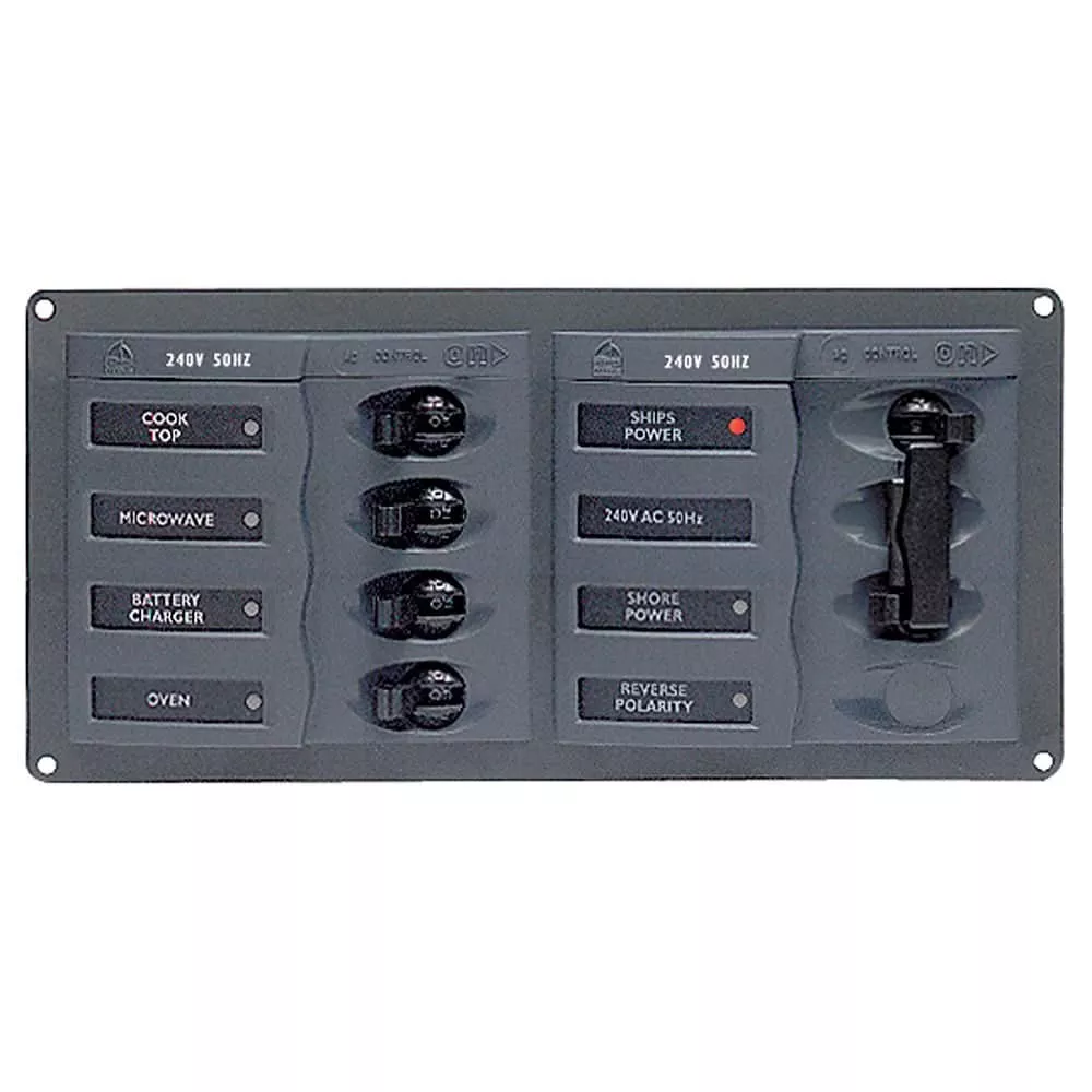 BEP AC Circuit Breaker Panel w/o Meters, 4 Way Panel 2 Mains - 240V - 900-AC1