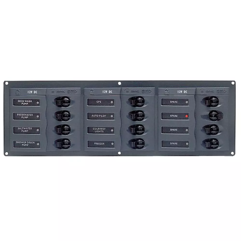 BEP DC Panel - 12-Way - No Meter - Horizontal - 902NMH