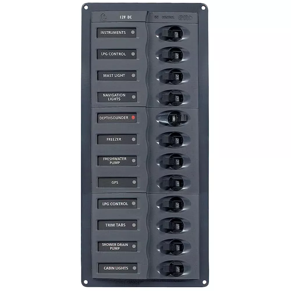 BEP DC Panel - 12-Way - No Meter - Vertical - 902NMV