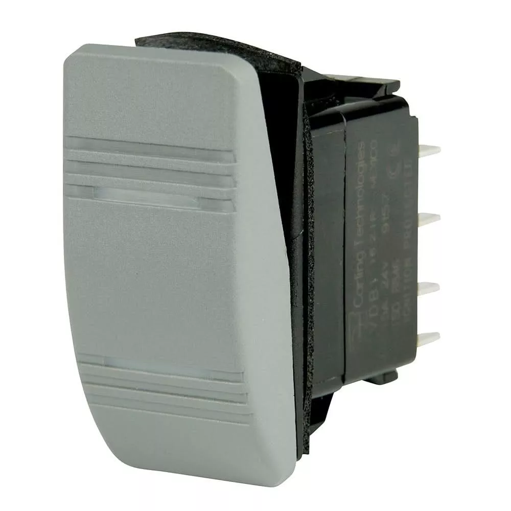 BEP DPDT Contura Switch - 2-Amber LEDs - Gray - ON/ON - 1001812