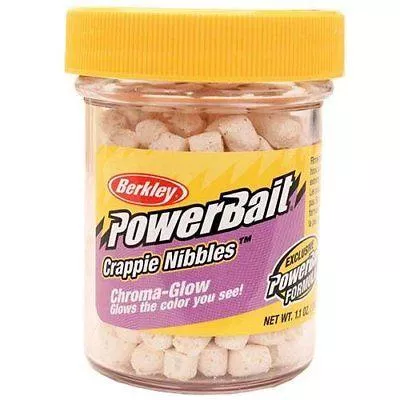 Berkley PowerBait Chroma-Glow Crappie Nibbles – Glow White #BCNGW