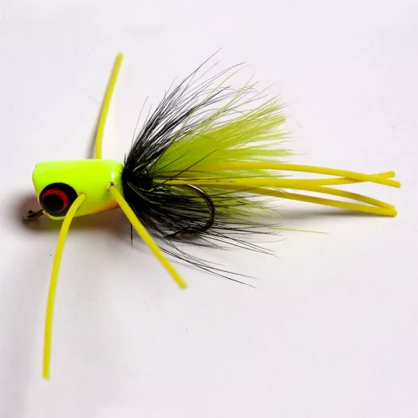 Betts Top Pop Fly Lure Chartreuse/Black – Size 8 #301-8-5