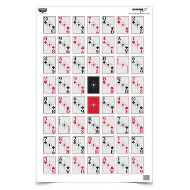Birchwood Casey Eze-Scorer 23" x 35" 52 Card Shoot-Up Targets
