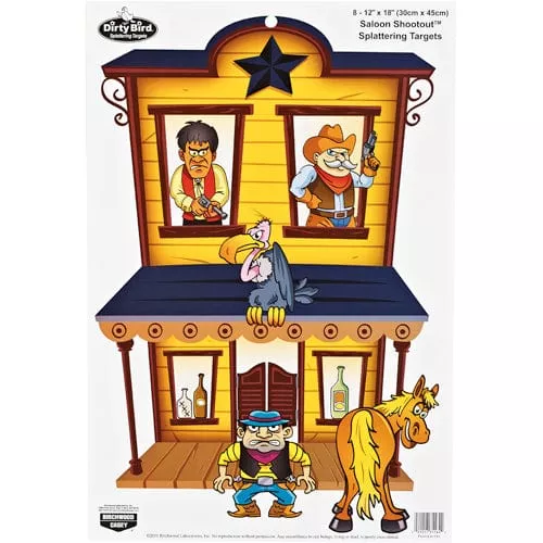 Birchwood Casey PREGAME Saloon Shootout 12×18 Target 8PK