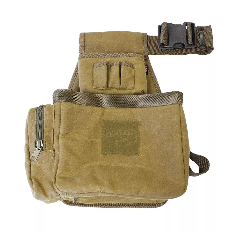 Birchwood Casey Shell Bag with Belt Brown Waxed Canvas #BC-06812