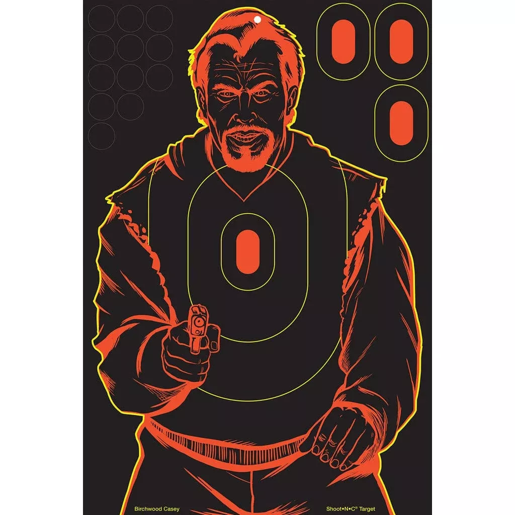Birchwood Casey Shoot-n-c Target 12×18 In. Bad Guy Silhouette 5 Pk.