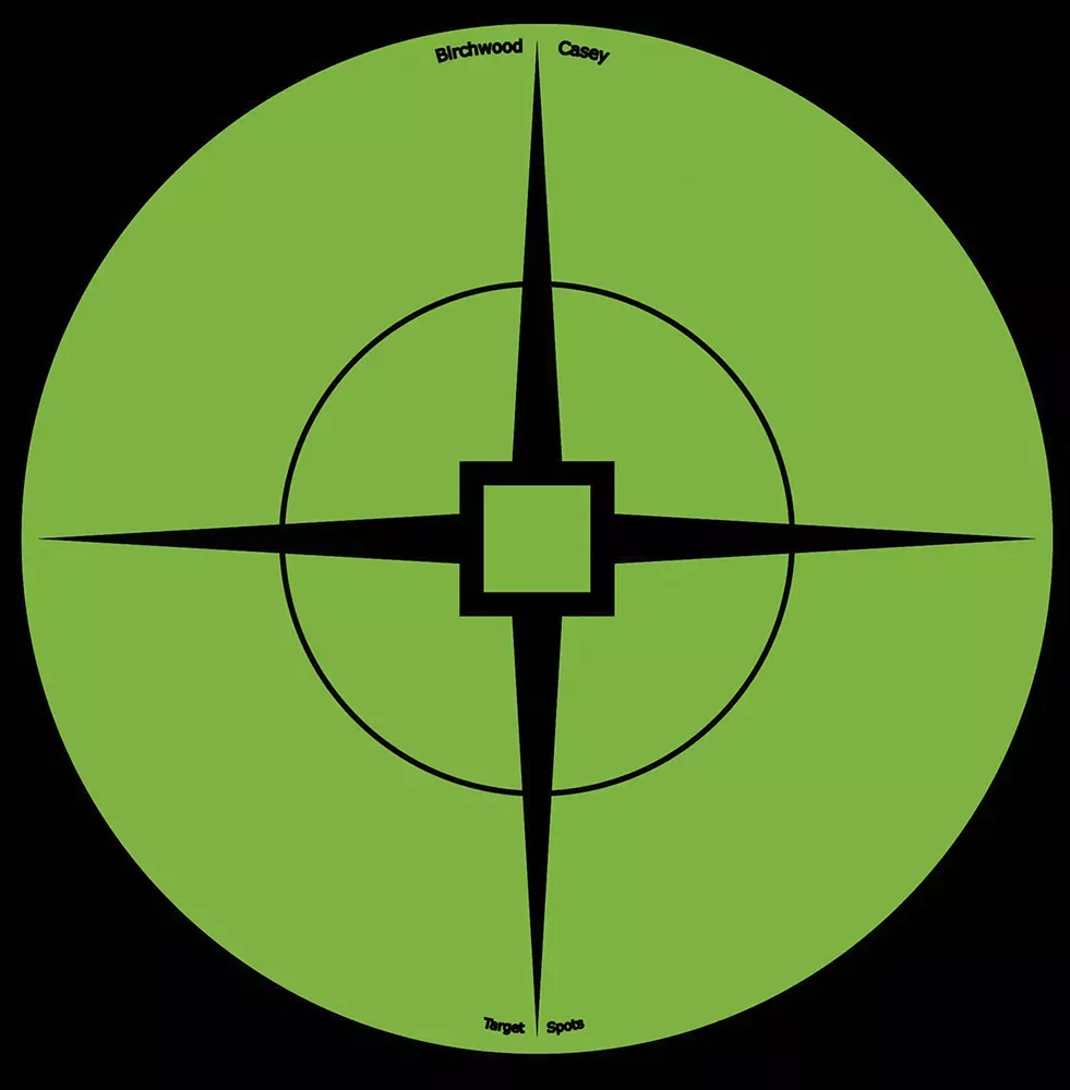 Birchwood Casey Target SpotsSelf-Adhesive Paper Black/Green 6" Crosshair Includes Pasters 10 Pk.