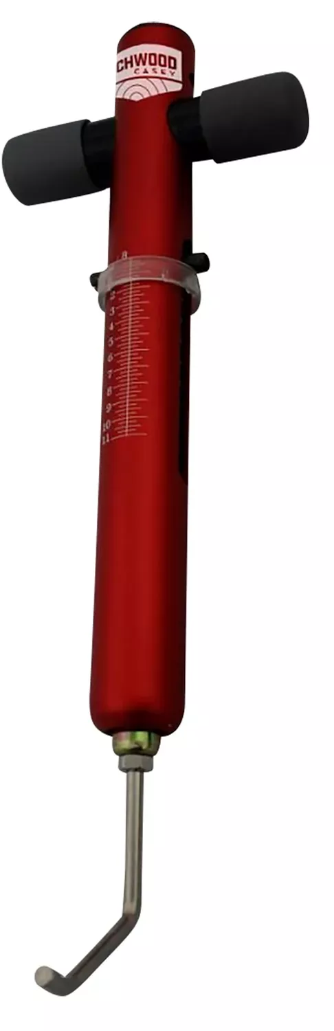 Birchwood Casey Trigger Scale Red Aluminum Body with Stainless Steel Trigger Pull & Rubber Black Handle for Firearms