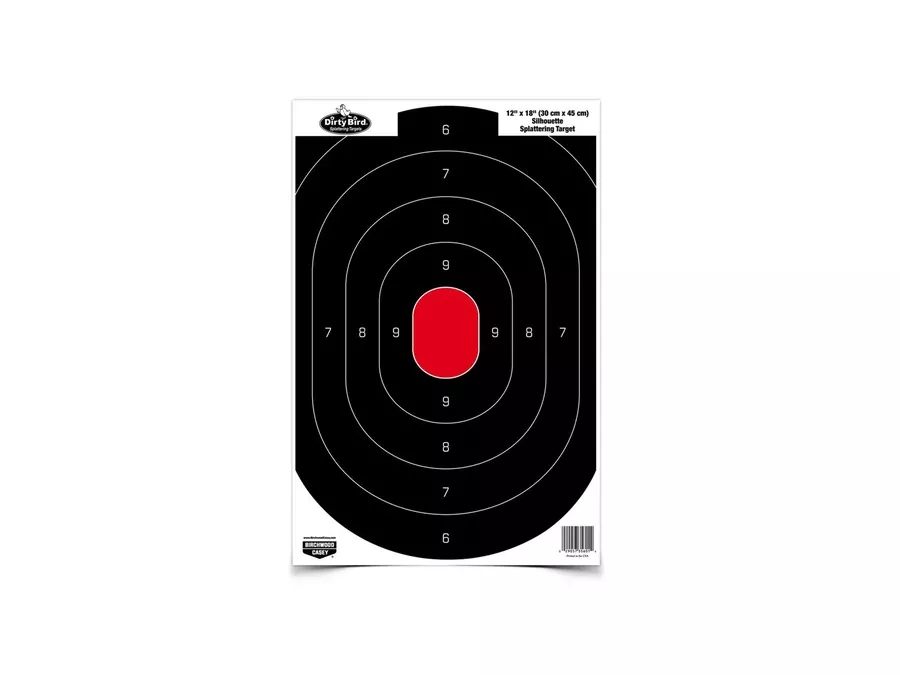 BirchwoodDirty Bird Oval Paper Target, Black/Red, 50