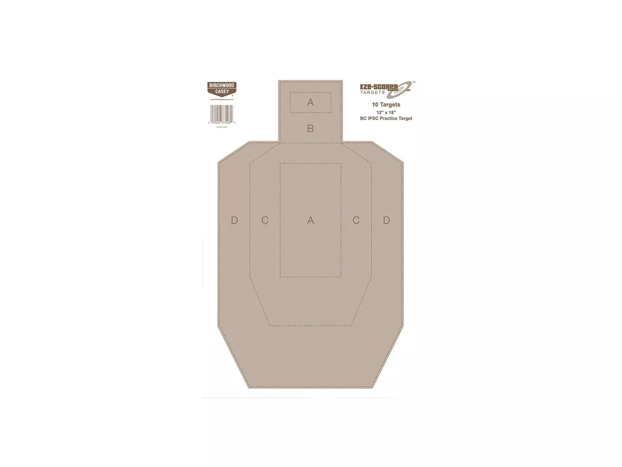 BirchwoodEZE-Scorer IPSC Paper Hanging Target, Tan, 100