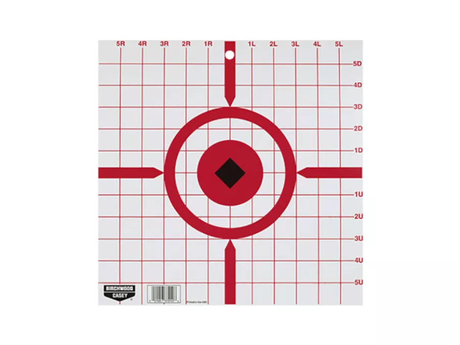 BirchwoodRigid Paper Target Crosshair, Black/White/Red, 10
