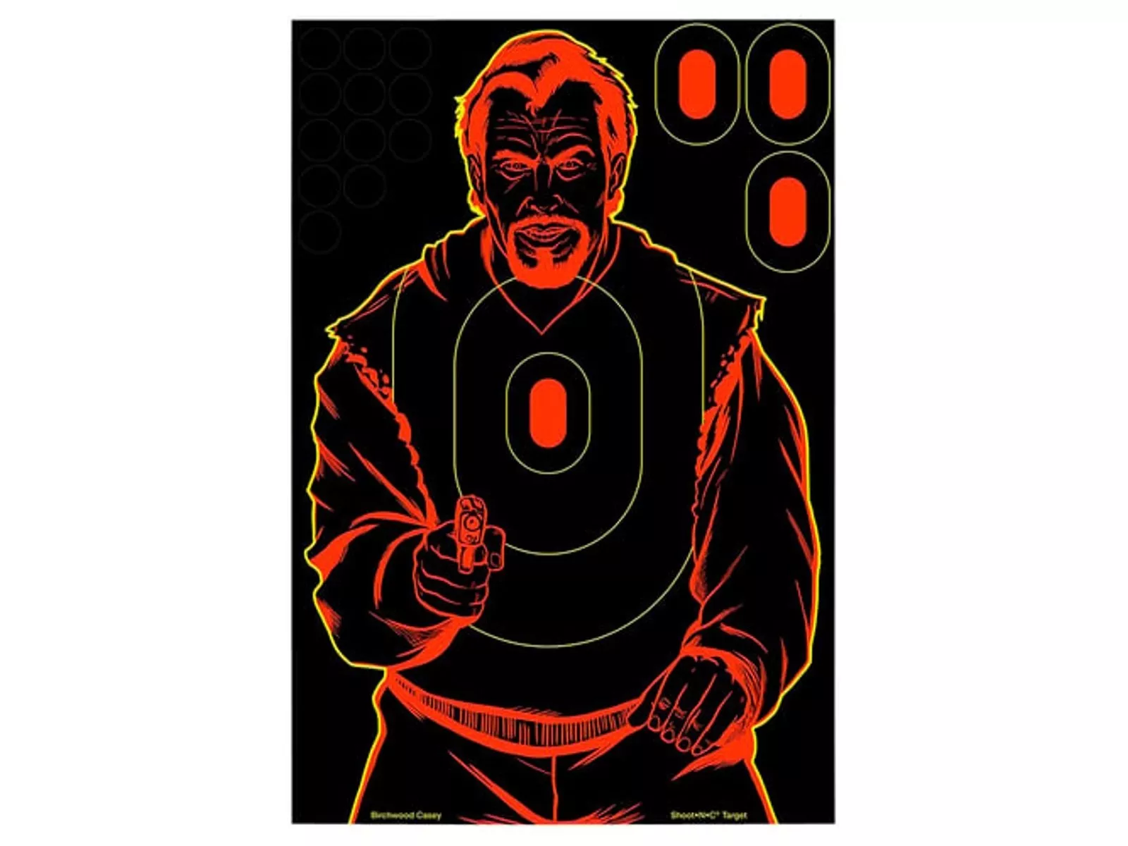 BirchwoodShoot-N-C Reactive Target Self-Adhesive Paper 12"x18" Bad Guy 100 Pack