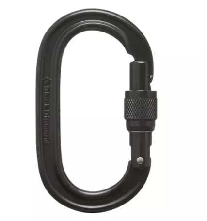 Black Diamond Oval Keylock Screwgate Carabiner #BDOC202106