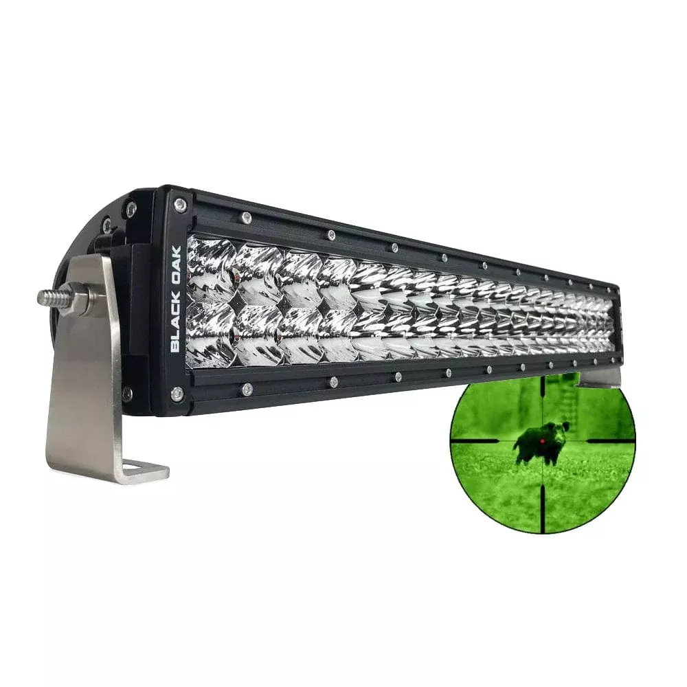 Black Oak Pro Series Double Row Combo Infrared 20″ 850nm Light Bar – Black
