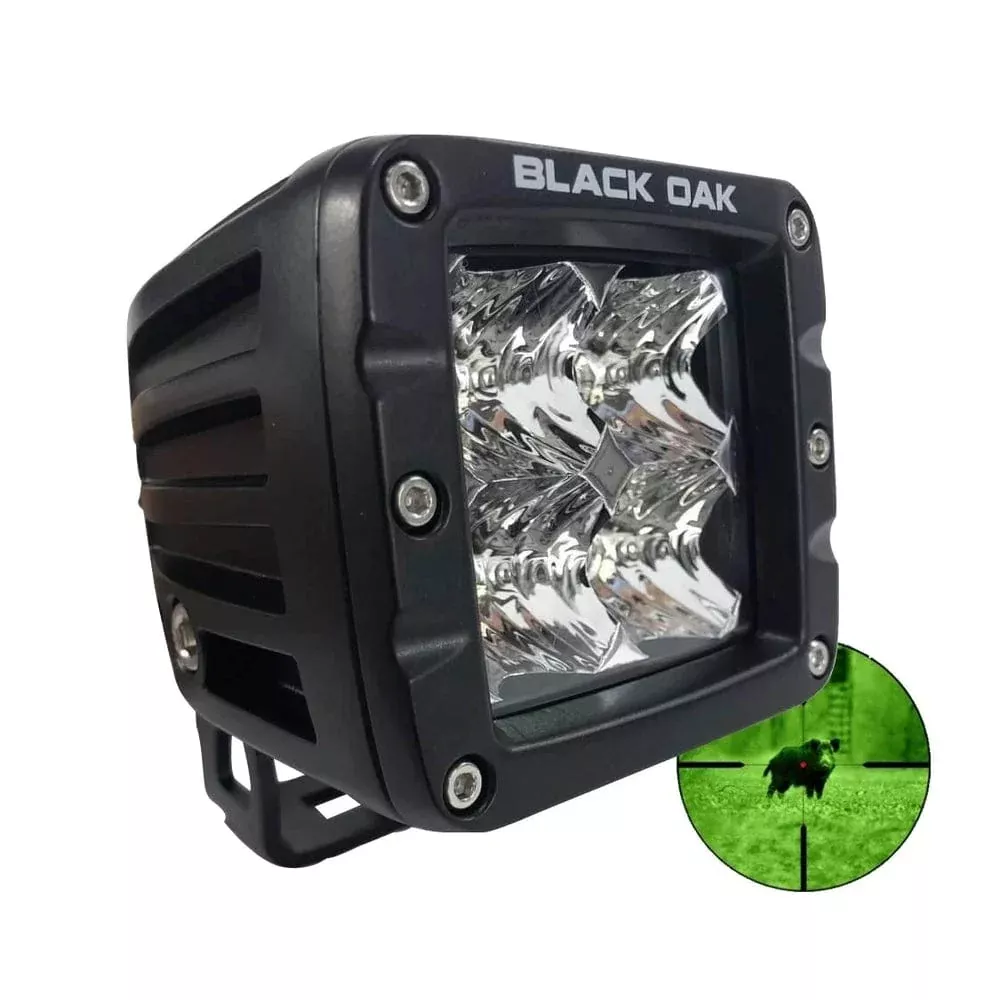 Black Oak Pro Series Infrared 2″ 940nm Flood Pod Light – Black