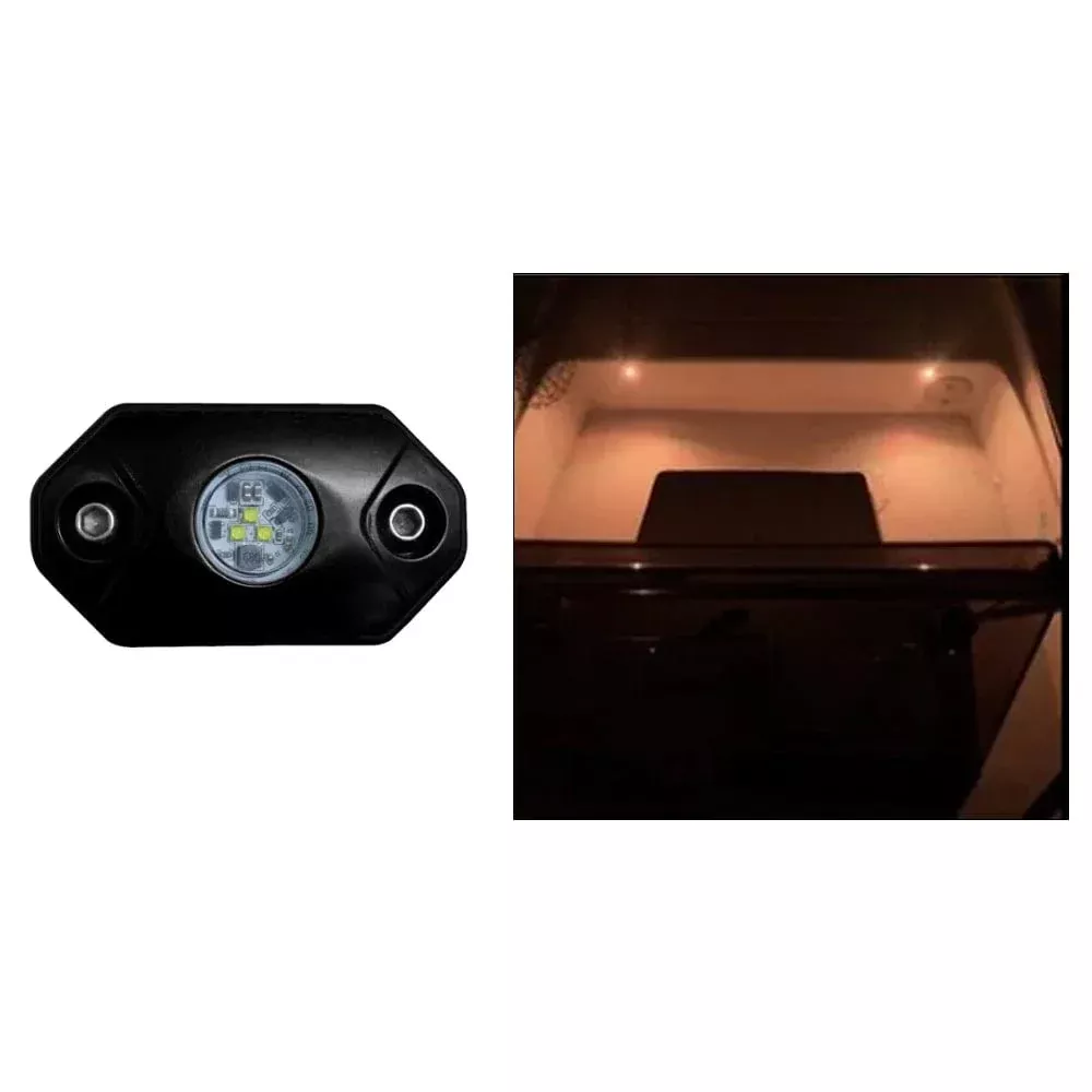 Black Oak Rock Accent Light – Amber – Black Housing