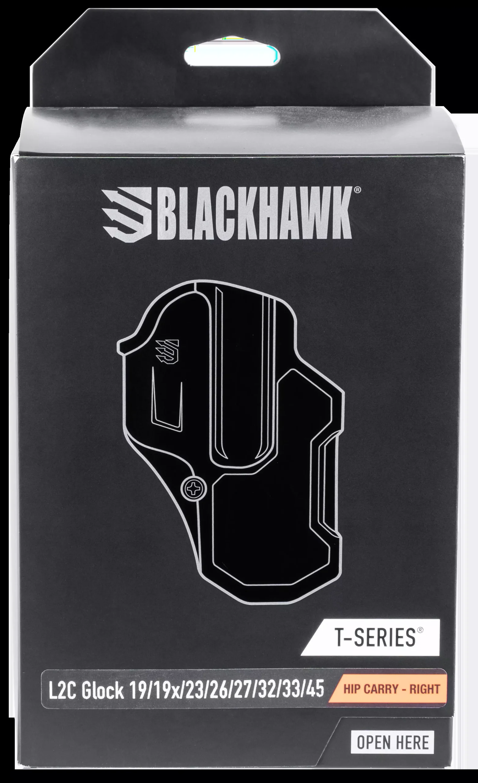Blackhawk T-Series L2C Non-Light Bearing OWB Black Polymer Belt Clip
