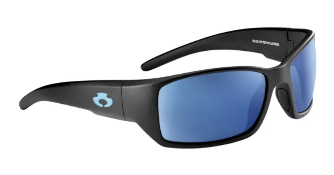 Blue Otter Polarized Sunglasses Big Creek Matte Black-Night Blue Nylon #3223